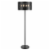 SAFAVIEH Vela Floor Lamp | Black | Perspective: top