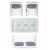 SAFAVIEH Outdoor Collection Fontana 4-Piece Patio Set Grey/Beige/Navy White Perspective: top