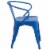 Flash Furniture Metal Indoor/Outdoor Chair with Arms Blue (CH31270BL) Perspective: top