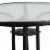 Flash Furniture 31.5 Round Glass Top Patio Dining Table in Black Perspective: top