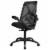 Flash Furniture High Back Mesh Swivel Office Chair in Black Perspective: top