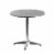 27.5'' Round Aluminum Table Set with 4 Black Rattan Chairs - TLH-ALUM-28RD-020BKCHR4-GG Perspective: top
