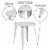 Flash Furniture CH-51090-29-WH-GG 30 in. Round White Metal Indoor & Outdoor Table Perspective: top