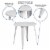 Flash Furniture CH-51090-29-WH-GG 30 in. Round White Metal Indoor & Outdoor Table Perspective: top