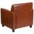 Flash Furniture Hercules Diplomat Leather Reception Chair in Cognac Perspective: top