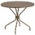 Flash Furniture 3 Piece 35  Round Steel Flower Print Patio Dining Set in Gold Perspective: top