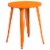Flash Furniture CH-51080TH-2-18VRT-OR-GG 24 in. Round Orange Metal Indoor & Outdoor Table Set Perspective: top