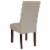 Flash Furniture Greenwich Series Mid-Century Modern LeatherSoft Parsons Dining Chair Beige Perspective: top