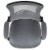 Emma + Oliver Mid-Back Dark Gray Mesh Swivel Ergonomic Task Office Desk Chair - Flip-Up Arms Perspective: top