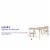 Flash Furniture JB-10-CARD-TN-GG Kids Tan 3 Piece Folding Table & Chair Set Perspective: top