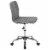 Flash Furniture Low Back Armless Ribbed Swivel Task Chair Light Gray DS512BLTGY Perspective: top