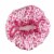 Wrapables Trendy Satin Shower Cap, Pink Sweet Hearts Perspective: top