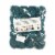 Wrapables Shabby Chic Burlap Rose Flower 2 Inch Diameter (Set of 20), Teal Perspective: top
