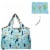 Wrapables Large Nylon Reusable Shopping Bag, Toucan & Cacti Perspective: top