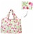 Wrapables Large Nylon Reusable Shopping Bag, Pink Tulips Perspective: top