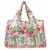 Wrapables Large Nylon Reusable Shopping Bags (Set of 3), Flamingos, Deer, Paris Perspective: top
