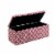 Furniture of America Haas Contemporary Fabric Storage Ottoman in Red Perspective: top