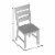 Furniture of America Elsbeth Wood Dining Side Chair in Walnut (Set of 2) Perspective: top
