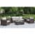 Condor Glass Top Patio End Table in Brown - Furniture of America Perspective: top