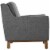 Beguile Living Room Set Upholstered Fabric Set of 2 - Gray Perspective: top