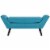 Gambol Upholstered Fabric Bench - Pure Water Perspective: top