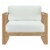 Upland Outdoor Patio Teak Armchair - Natural White Perspective: top