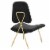 Ponder Performance Velvet Lounge Chair-EEI-2809 black Perspective: top