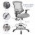Modway Calibrate Mesh Office Chair, Adjustable from 19.5 to 24 Inches High, Gray Perspective: top