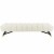 Adept Upholstered Velvet Bench - Ivory Perspective: top