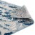 Abstract Diamond Moroccan Trellis 5x8 Indoor and Outdoor Area Rug - Ivory and Blue Perspective: top