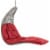 Landscape Hanging Chaise Lounge Outdoor Patio Swing Chair - Light Gray Red Perspective: top