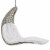 Landscape Hanging Chaise Lounge Outdoor Patio Swing Chair - Light Gray White Perspective: top