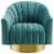 Buoyant Vertical Channel Tufted Accent Lounge Performance Velvet Swivel Chair Perspective: top