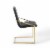 Pitch Performance Velvet Dining Armchair Gold Black Perspective: top