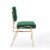 Craft Performance Velvet Dining Side Chair Gold Green Perspective: top
