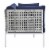 Harmony 8-Piece  Sunbrella® Basket Weave Outdoor Patio Aluminum Seating Set Perspective: top