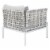 Harmony 3-Piece  Sunbrella Basket Weave Outdoor Patio Aluminum Seating Set Taupe Gray Perspective: top