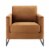 Posse Performance Velvet Accent Chair Black Cognac Perspective: top