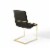 Pitch Dining Armchair Performance Velvet Set of 2 Gold Black Perspective: top