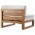 Upland Outdoor Patio Teak Wood Armless Chair, Natural White Perspective: top