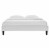 Reign Twin Performance Velvet Platform Bed Frame Light Gray Perspective: top