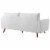 Revive Upholstered Fabric Sofa and Loveseat Set White Perspective: top