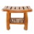 Oceanstar Solid Wood Spa Bench with Storage Shelf, Teak Color Finish Perspective: top