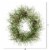 24 inch Iced Pine Artificial Wreath with Pine Cones Perspective: top