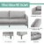 Hivvago Modern 76 Inch Loveseat Sofa Couch for Apartment Dorm with Metal Legs-Gray Perspective: top