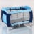 Hivvago Foldable Baby Crib Playpen with Mosquito Net and Bag-Blue Perspective: top