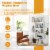 Hivvago 5-Tier Bookshelf with Anti-Toppling Device for Living Room Home Office-White Perspective: top