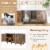 Hivvago 2-Door Cat Litter Box Enclosure with Winding Entry and Scratching Board Perspective: top