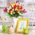 Multicolor Tulips Artificial Flowers 14 Tall 28 Pcs Perspective: top