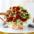 Kisflower 7.9 D x 7.9 W x 12.5 H Kisflower 6 Bunches Red Artificial Rose Flowers Artificial S Perspective: top